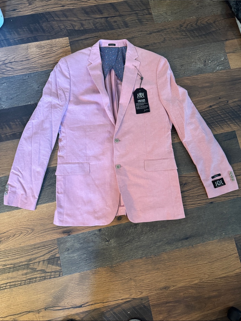 Joseph Abboud Pink Men's Single-Breasted Blazer